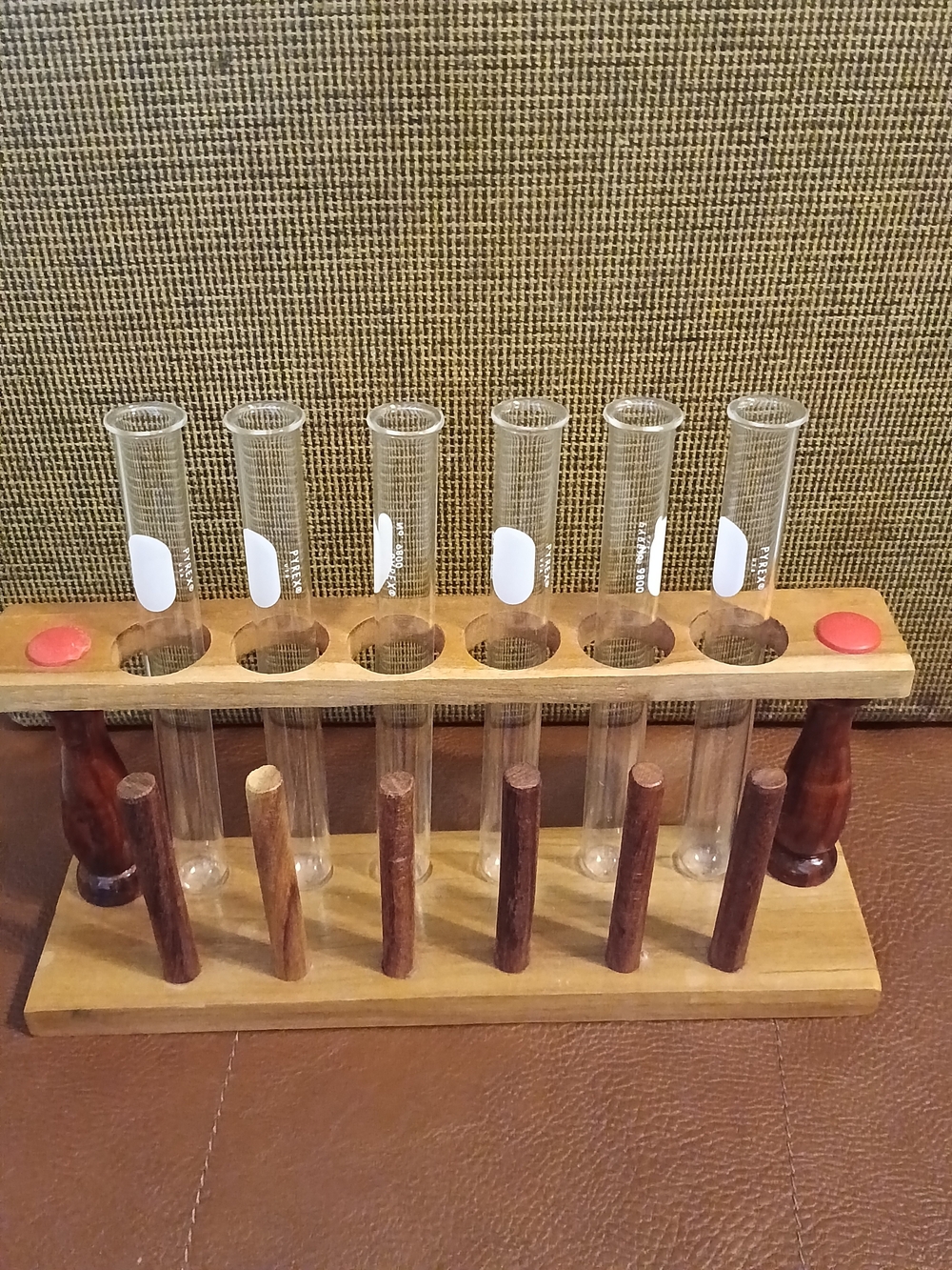 Wooden Test Tube Pyrex Set - Picture 2 of 6